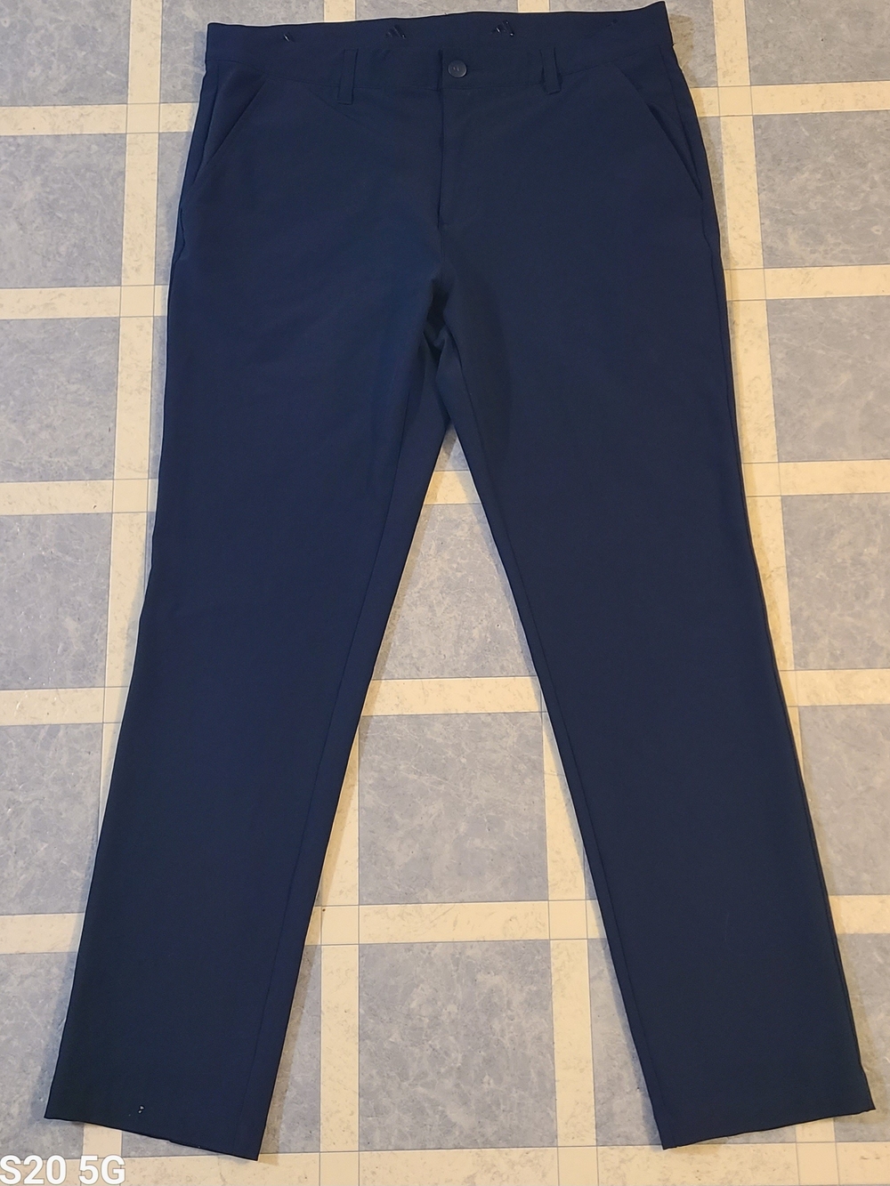 adidas Men's Dark Navy Stretch Tapered Pants